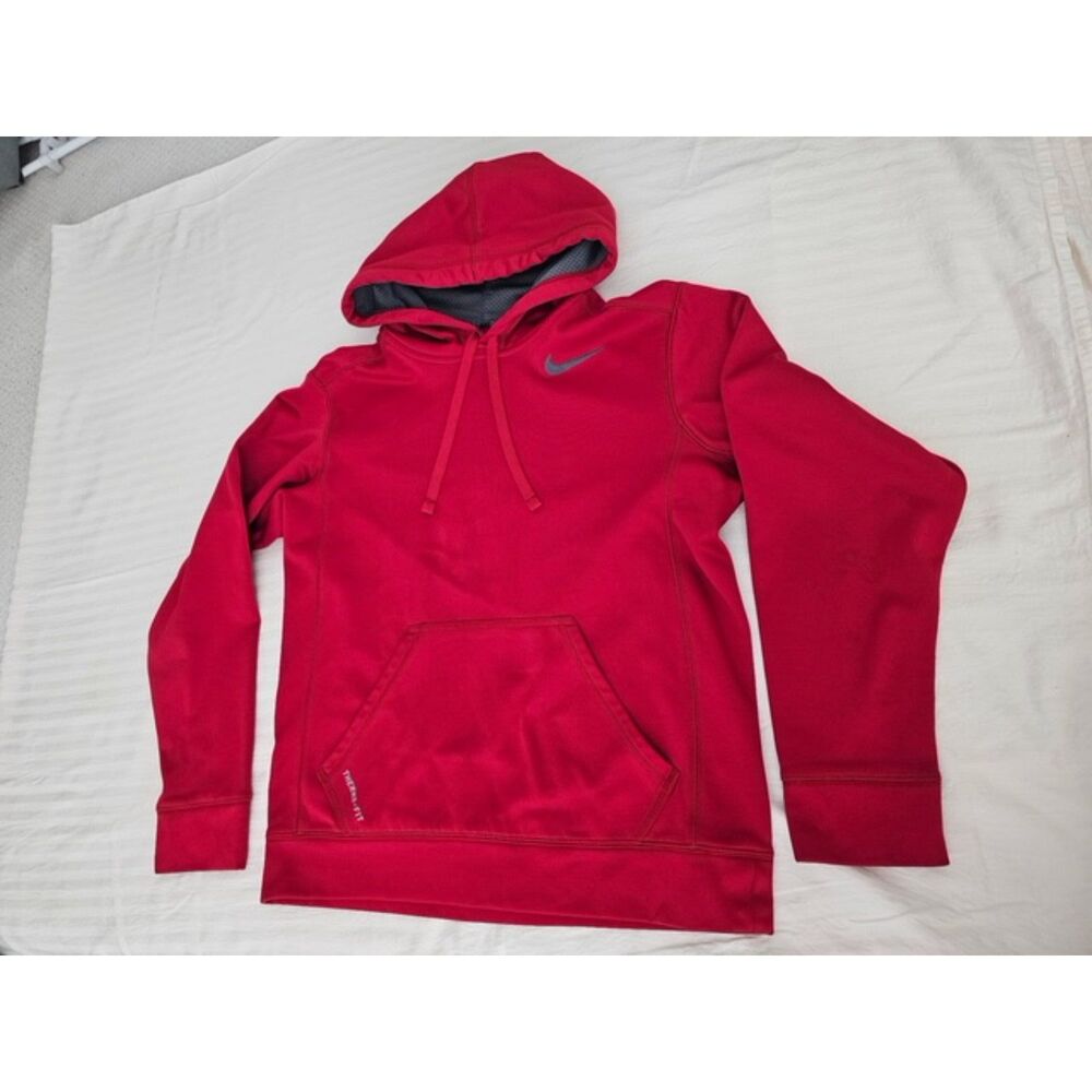 Nike Therma-FIT Pullover Hoodie - Gym Red - Size Small - Training Fleece